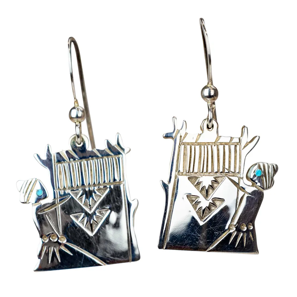 Turquoise Sterling Silver Navajo Earrings