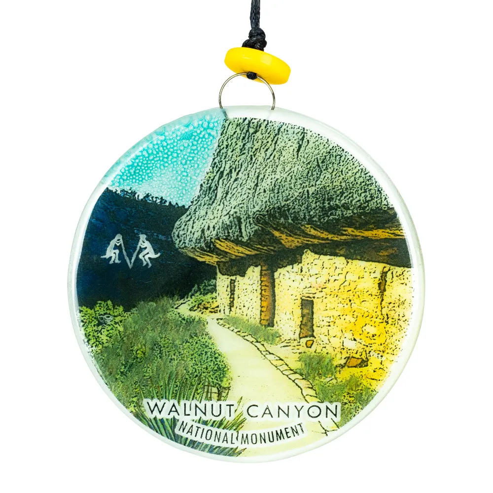 Walnut Canyon National Monument Recycled Glass Ornament