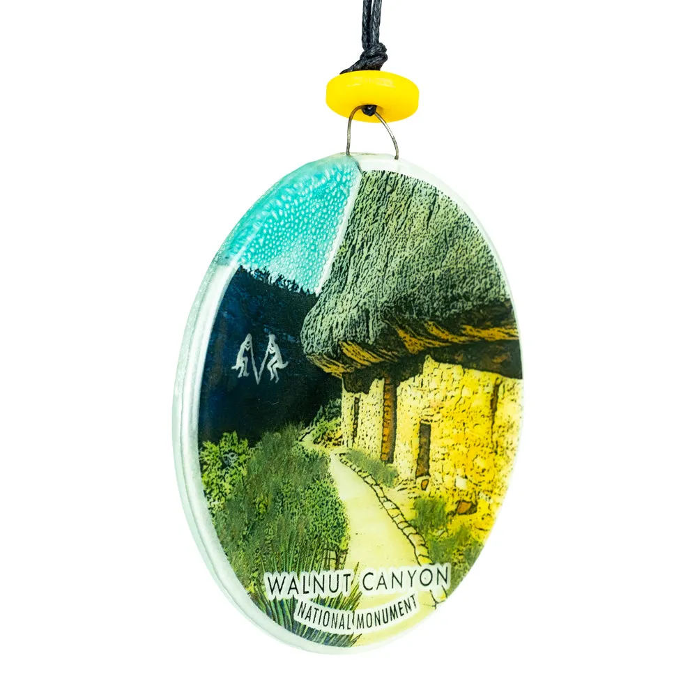 Walnut Canyon National Monument Recycled Glass Ornament - Image 2
