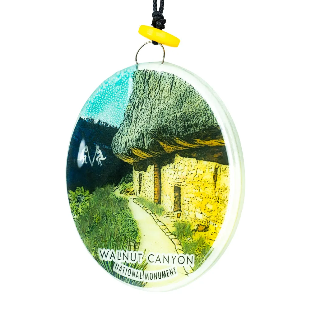 Walnut Canyon National Monument Recycled Glass Ornament - Image 3