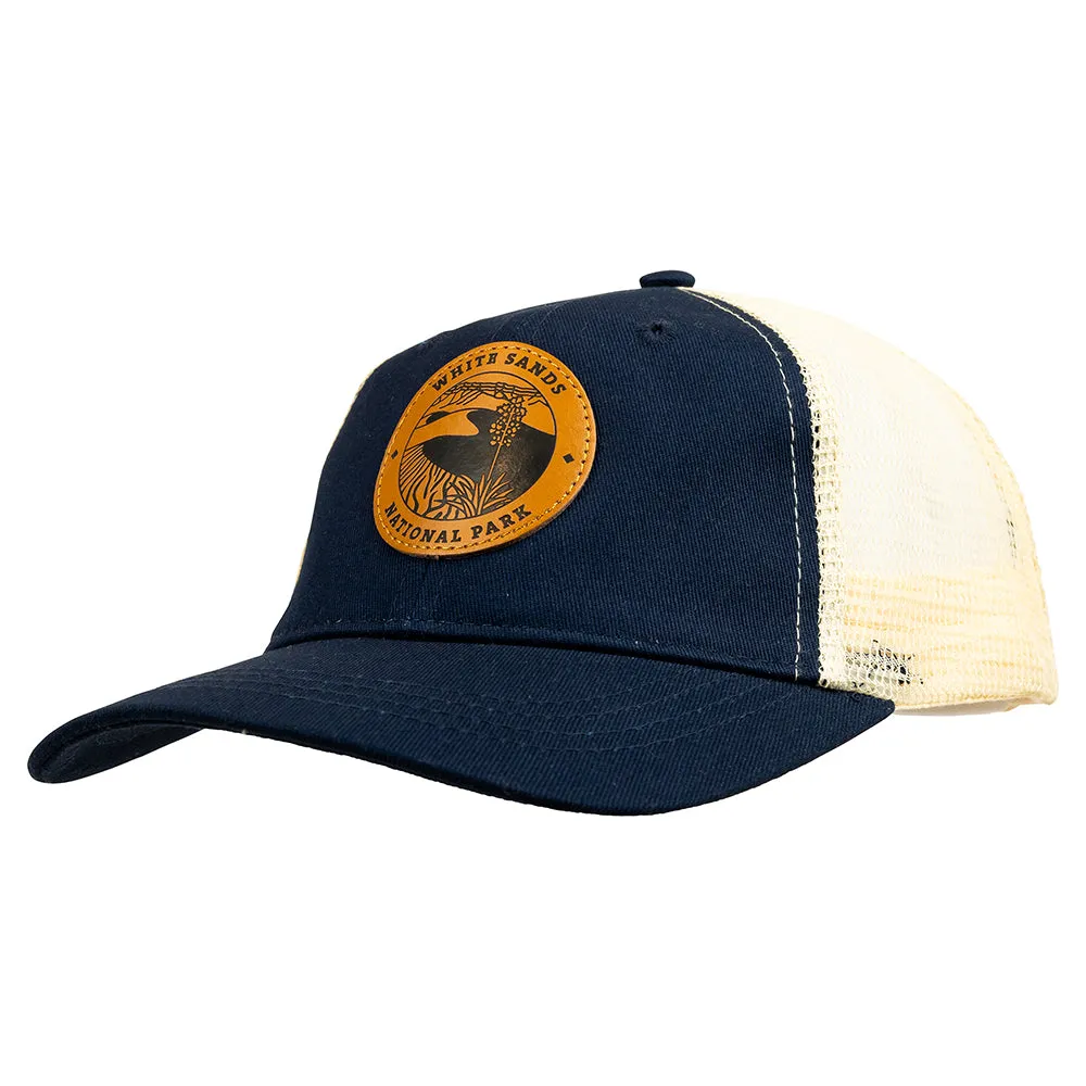White Sands National Park Mesh-Back Cap - Leather Patch - Image 3