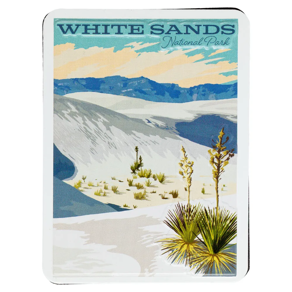 White Sands National Park Magnet – Retro Ranger Tin