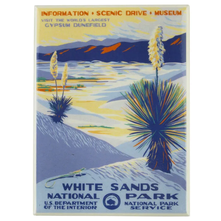 White Sands National Park Magnet - WPA Style