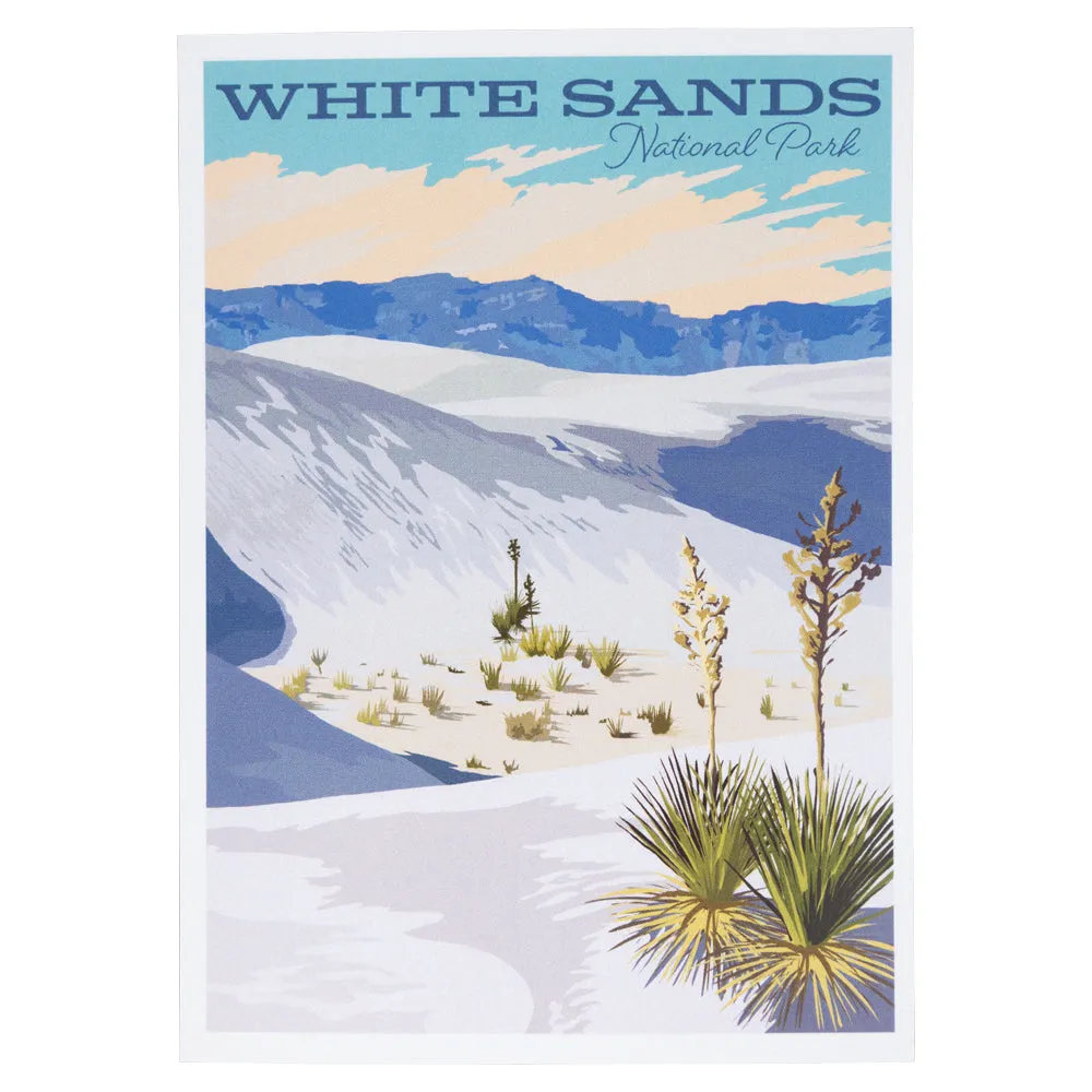 White Sands National Park Postcard - Retro Ranger