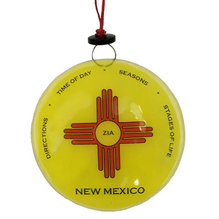 Zia Sun Recycled Glass Ornament
